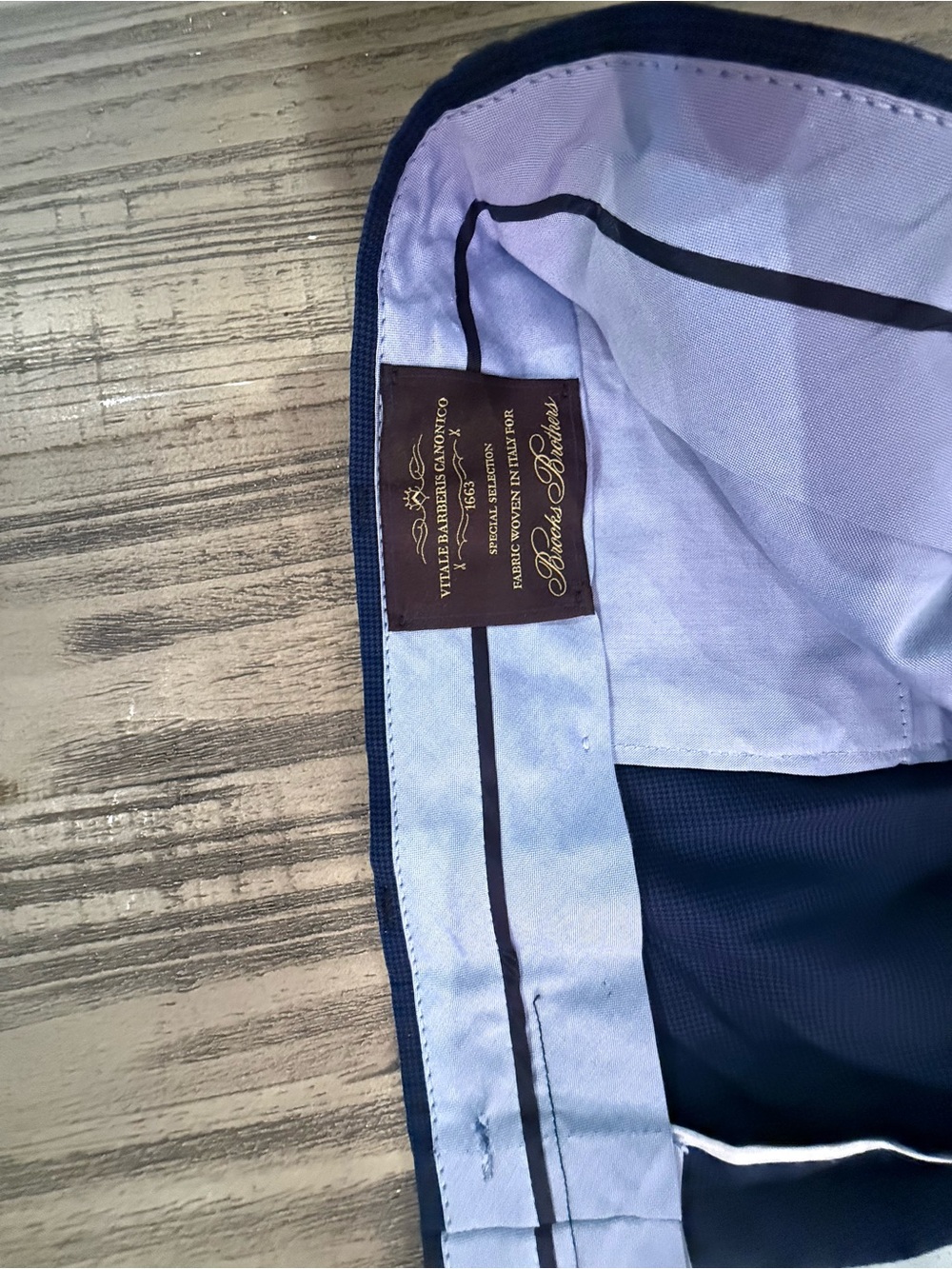 Brooks Brothers Regent Vitale Barberis Canonico Navy Dress Pants 38x32 - Picture 5 of 8